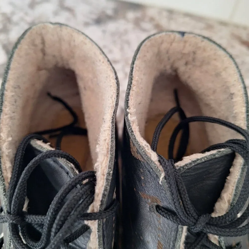 Armani Junior‎ Winter Blue Leather Boots for Kids size 13